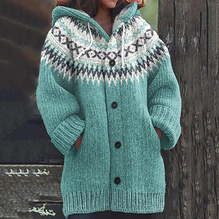 Stickad kofta dam, chic — mjuk cardigan i akryl
