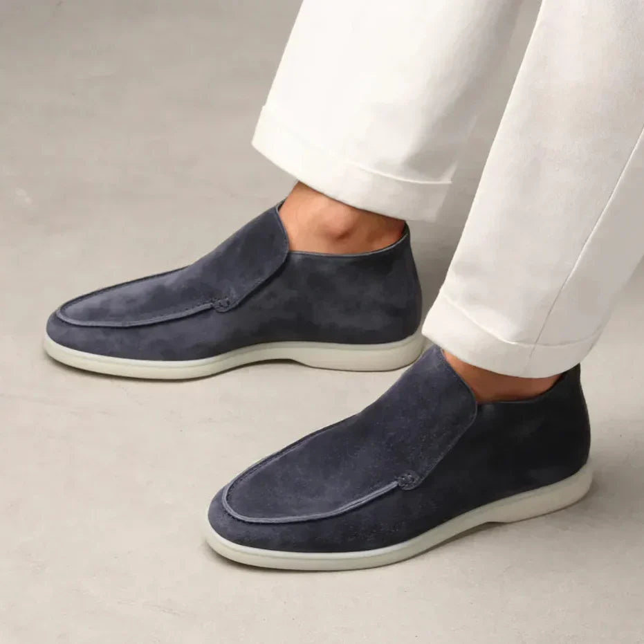 Loafers herr, slip-on — bekväma skor med gummisula