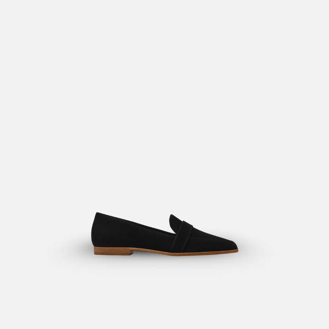 Loafers dam, textil — eleganta vårloafers med vadderade innersulor