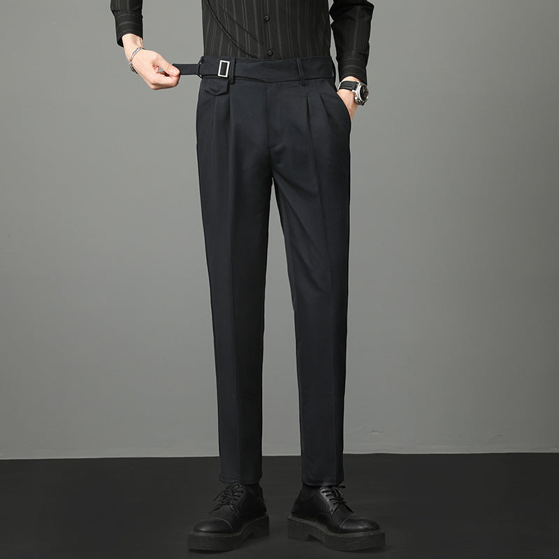Kostymbyxor herr, slim fit — eleganta raka byxor för hösten