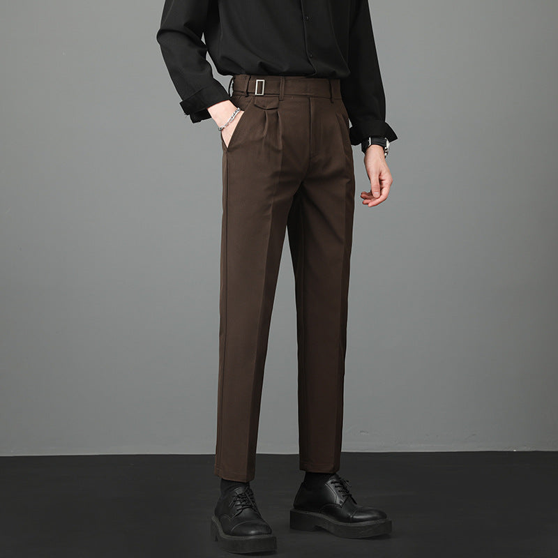 Kostymbyxor herr, slim fit — eleganta raka byxor för hösten