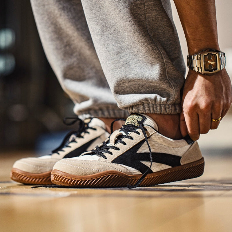 Klassiska sneakers herr — retro sneakers med stötdämpande sula