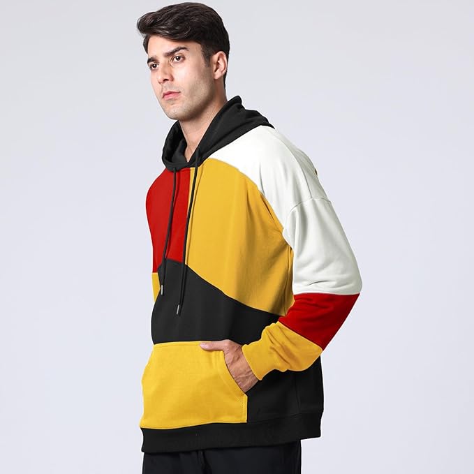 Hoodie herr, bomull — modern luvtröja med grafiskt tryck