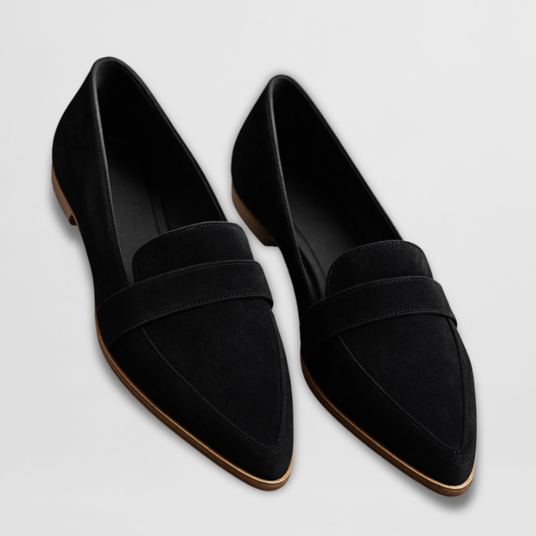 Loafers dam — i mockaimitation, bekväma slip-on med stödjande sula