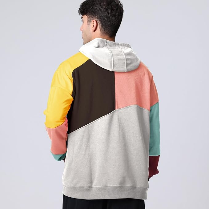 Hoodie herr, bomull — modern luvtröja med grafiskt tryck