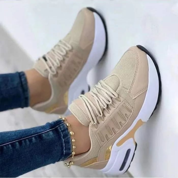 Sneakers dam, ortopediska — bekväma med luftkuddesåla, stötdämpande vardagsskor