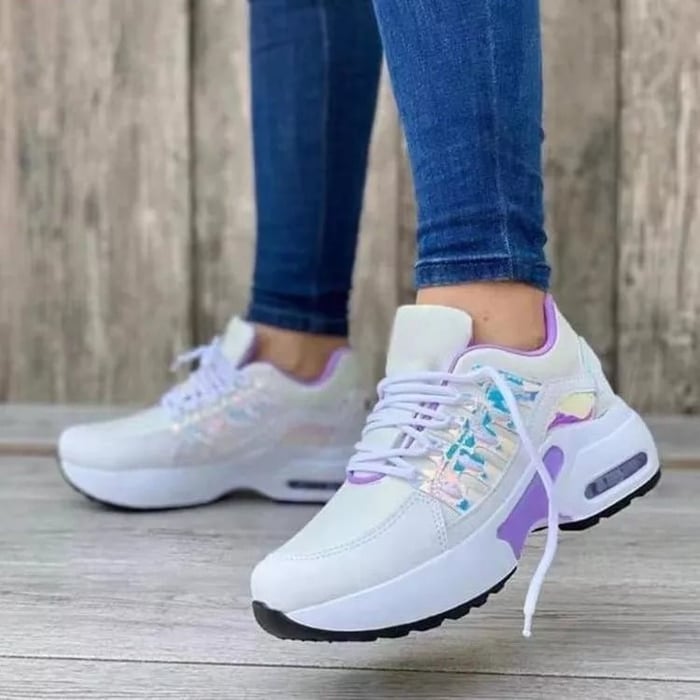 Sneakers dam, ortopediska — bekväma med luftkuddesåla, stötdämpande vardagsskor