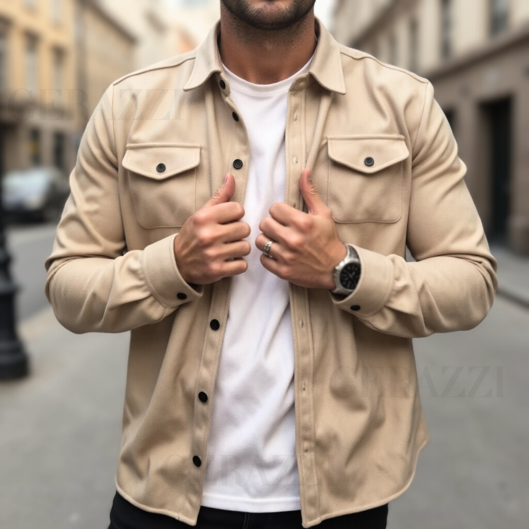 Slim elegant jacka herr — stilren höstjacka