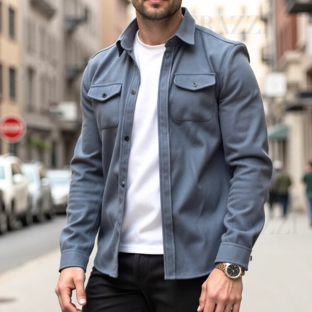 Slim elegant jacka herr — stilren höstjacka