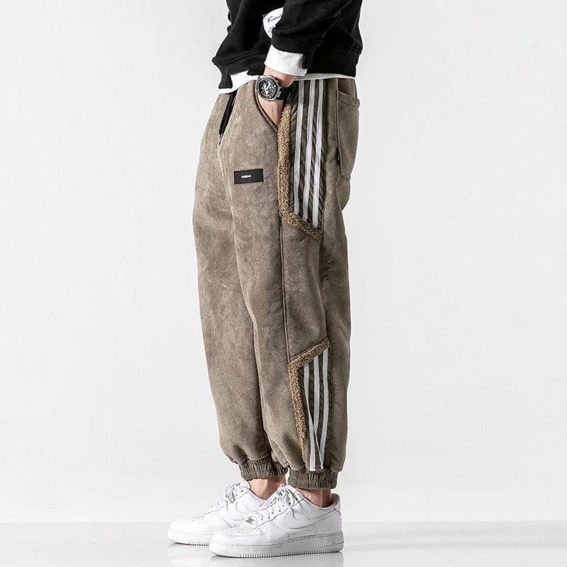 Joggingbyxa herr — ledig streetwear-passform med paneldetaljer