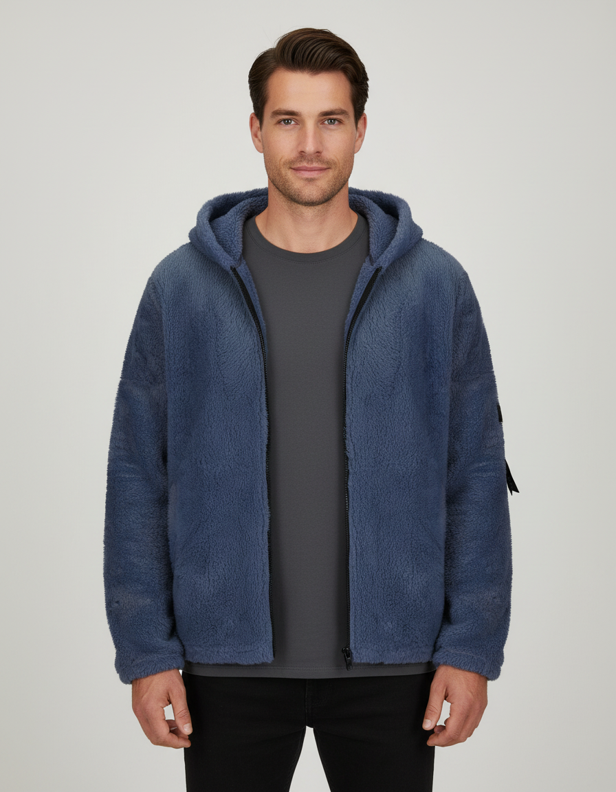 Tjock fleecejacka dam — varm vinterjacka i fleece