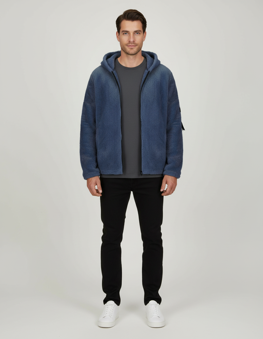 Tjock fleecejacka dam — varm vinterjacka i fleece