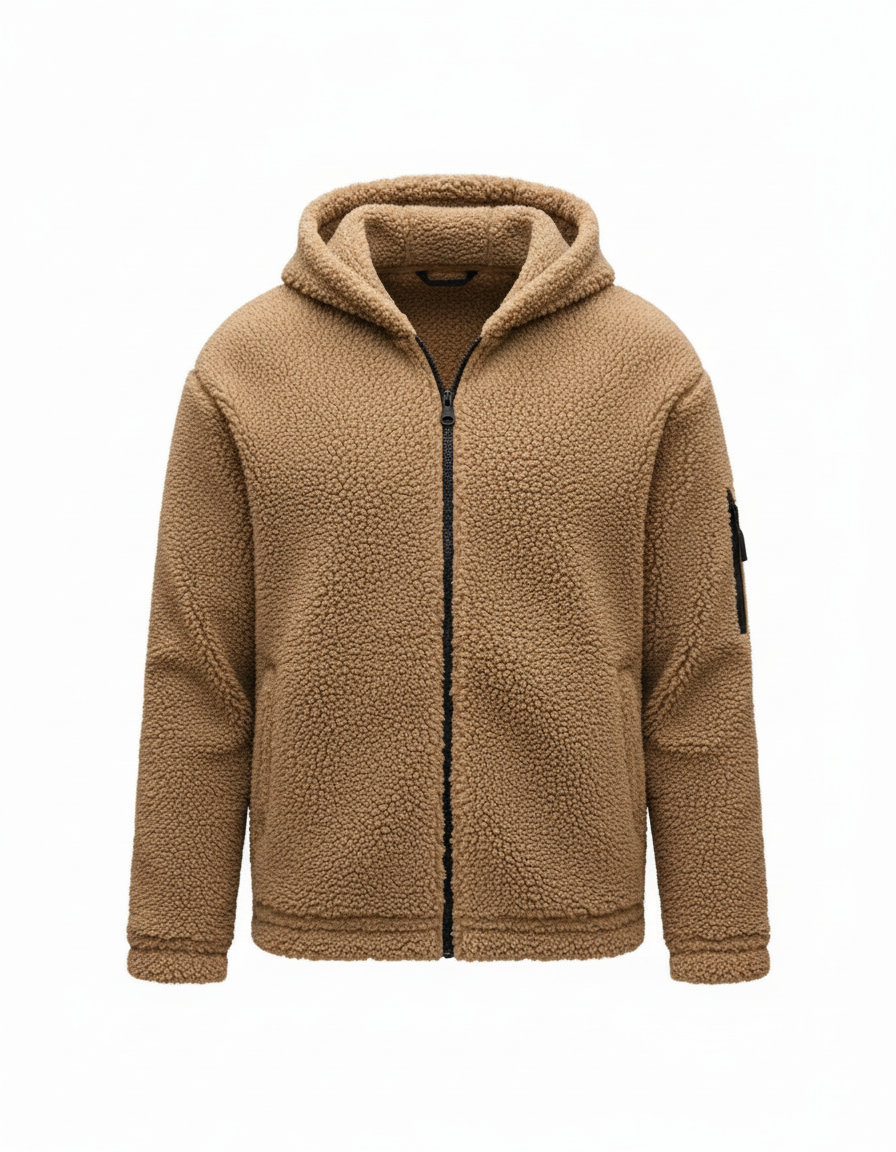 Tjock fleecejacka dam — varm vinterjacka i fleece