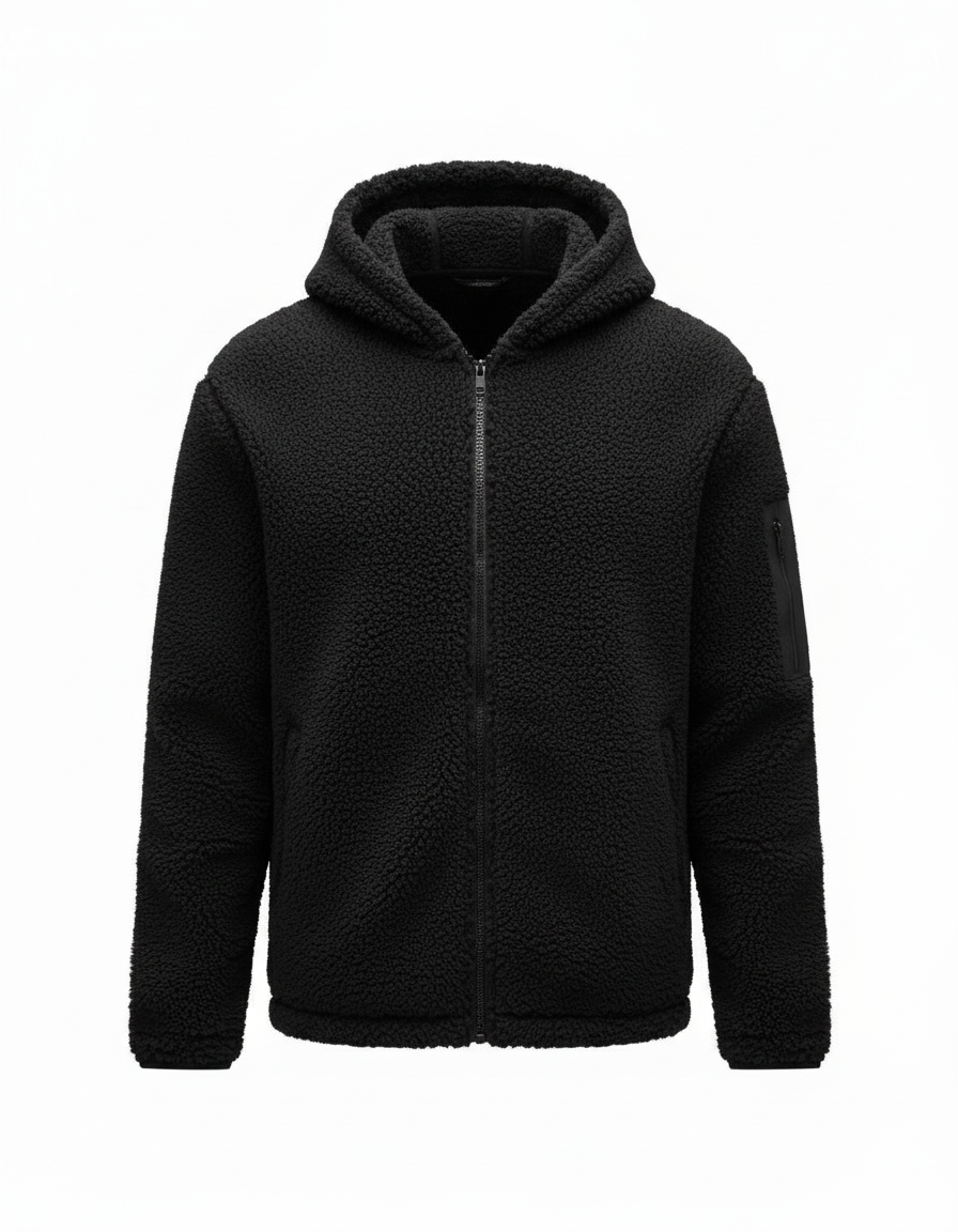 Tjock fleecejacka dam — varm vinterjacka i fleece