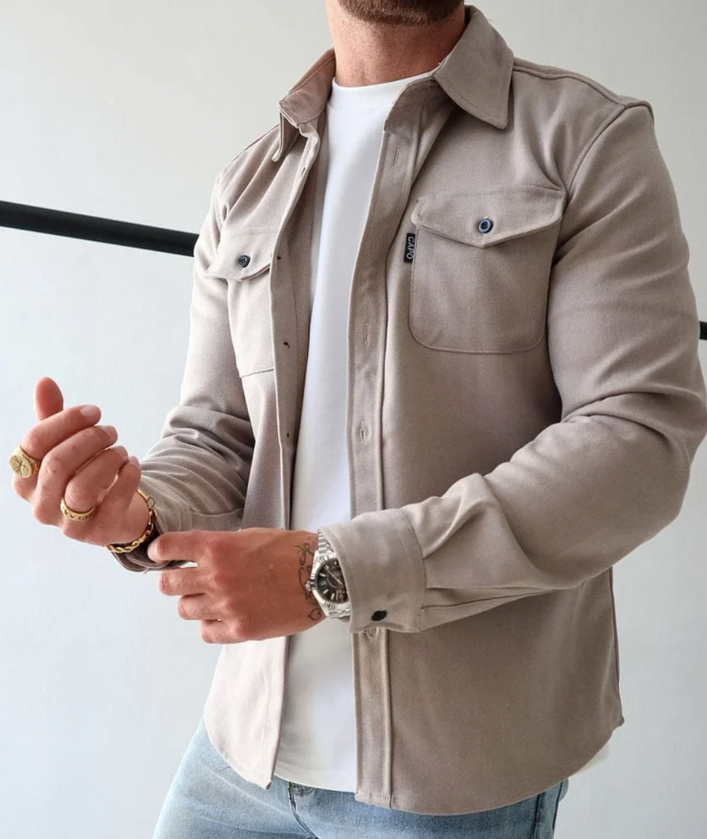 Skjorta herr — långärmad i tidlös höstlook