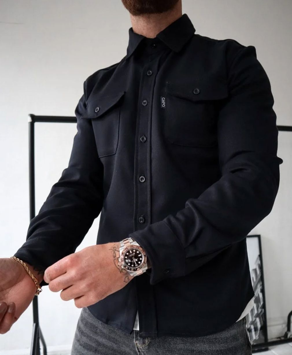 Skjorta herr — långärmad i tidlös höstlook
