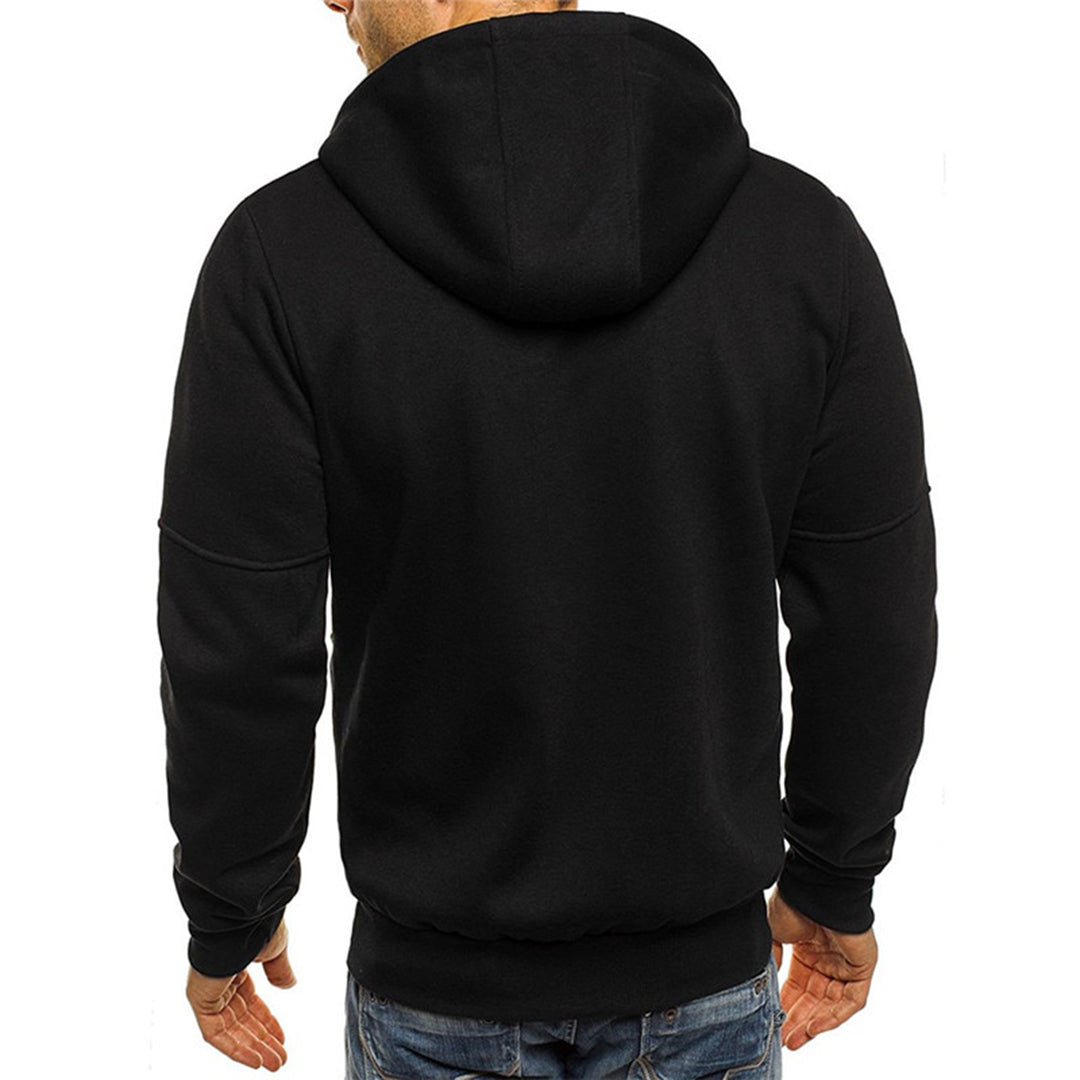 Hoodie herr med dragkedja — lässig zip hoodie