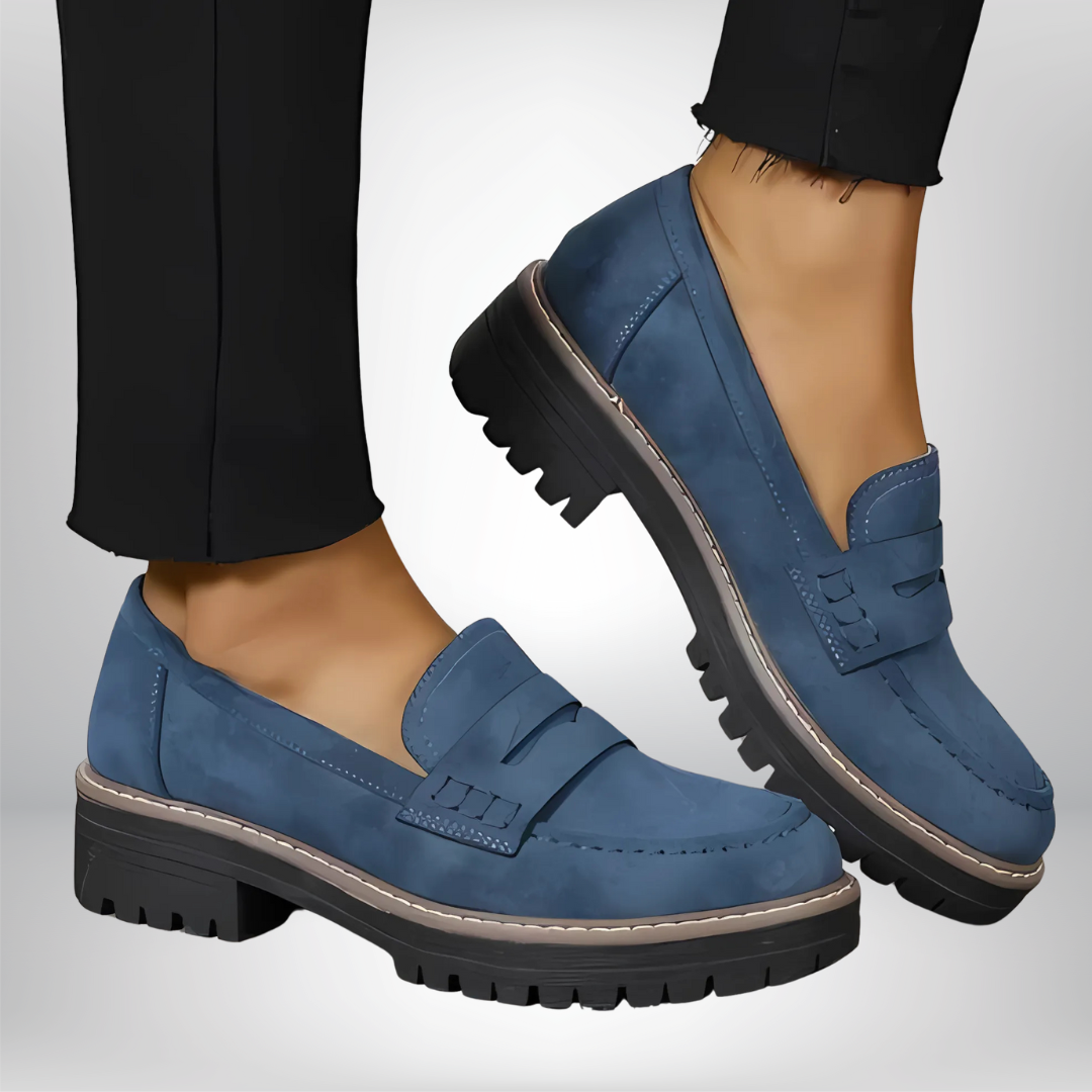 Loafers dam — bekväma slip-on med halkfri sula