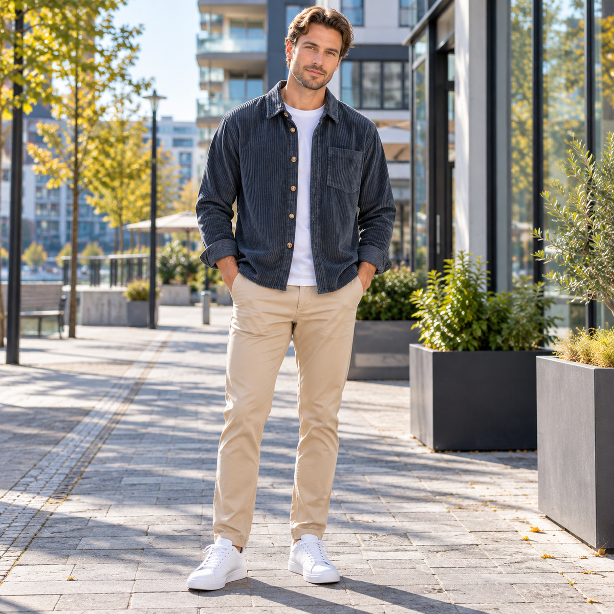 Manchesterjacka herr — klassisk design med krage