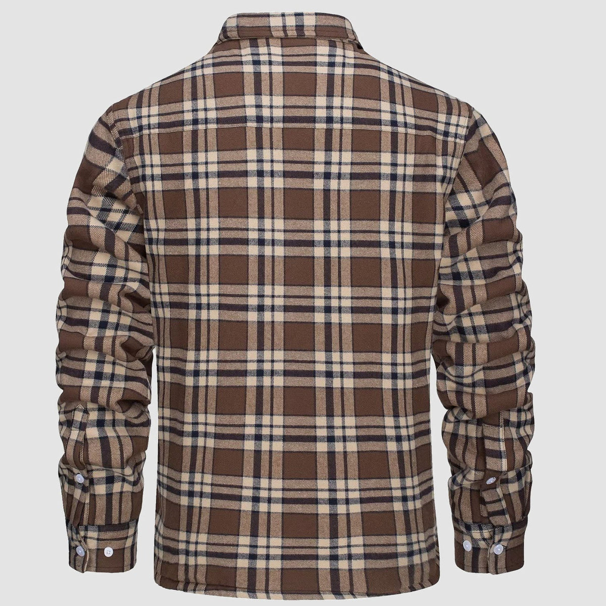 Skjortjacka herr med fickor — ledig overshirt för hösten
