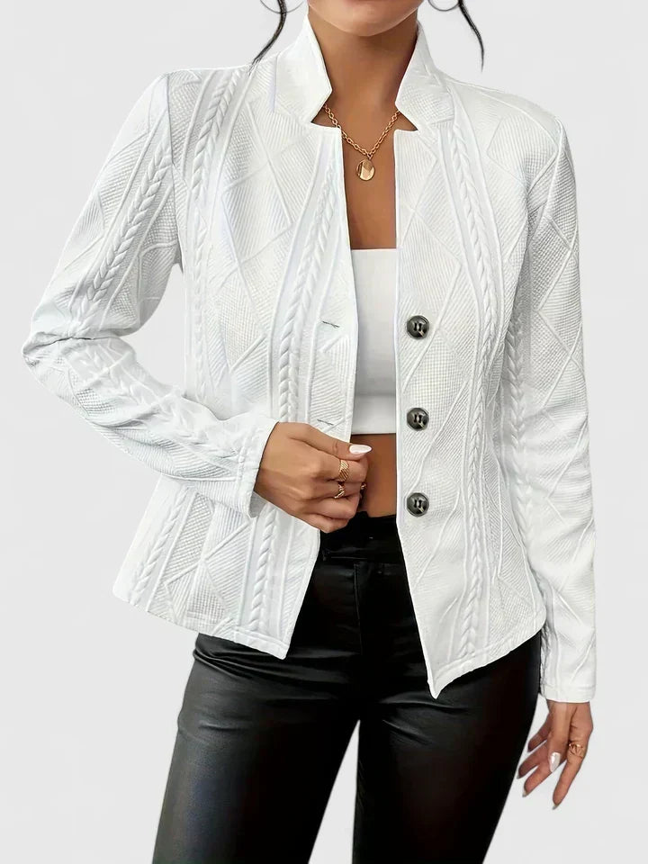 Blazer dam, slim — elegant och minimalistisk för vardag och fest