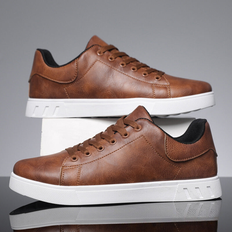 Sneakers herr, veganska — textil med dämpad innersula och slitstark gummisåla