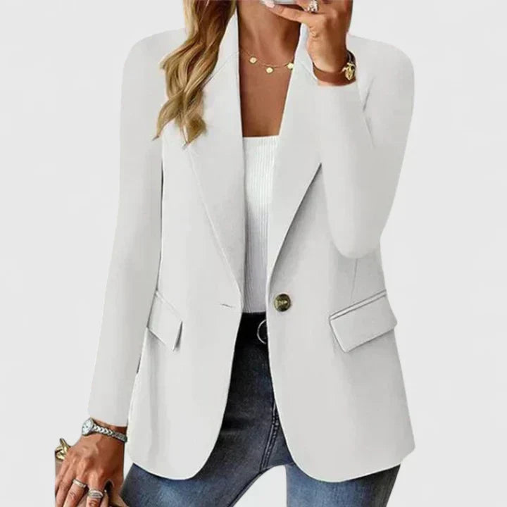 Blazer dam, elegant — figursytt snitt, tidlös för många tillfällen