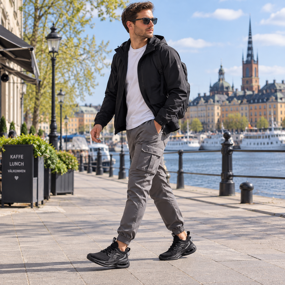 Skyddsskor herr — stålhätta, spikskydd och halkskydd
