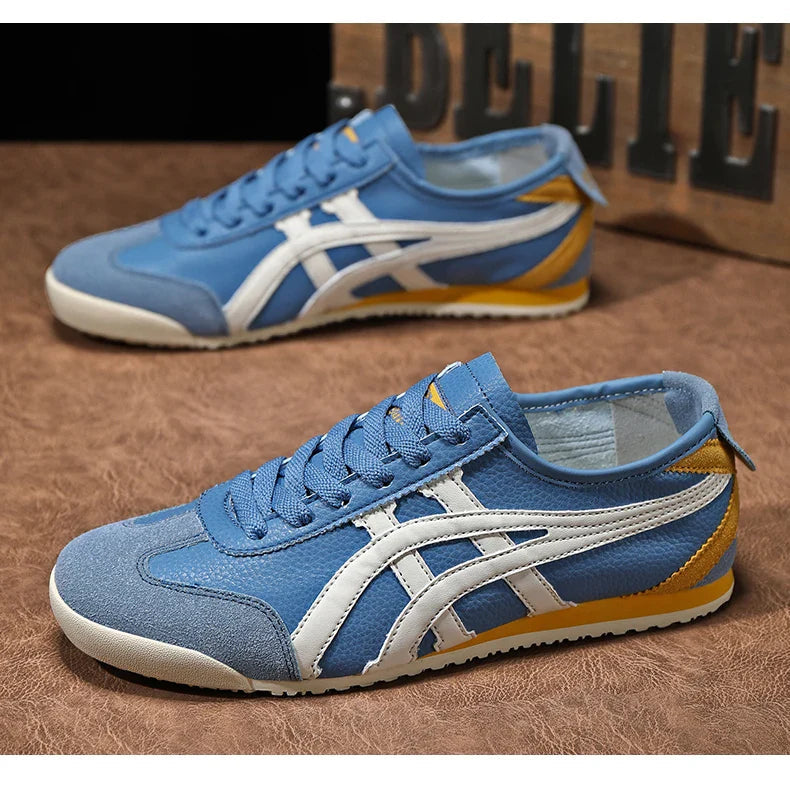 Retro sneakers herr — löparmodell med kontrastränder