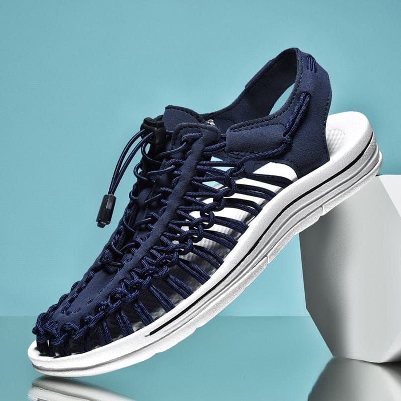 Sandaler herr — flätade sommarsandaler med snabbspänne