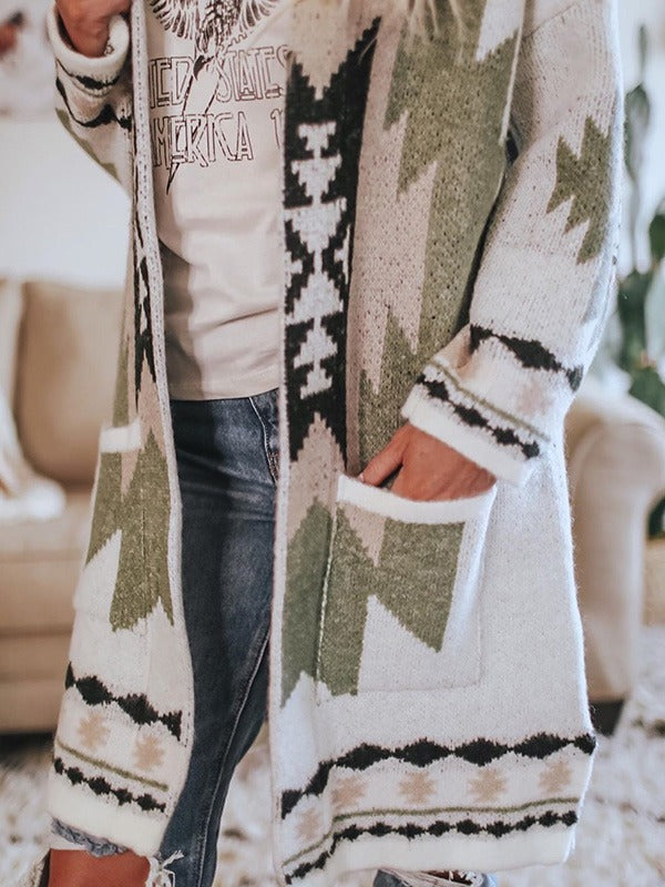 Stickad kofta dam, trendig — mjuk cardigan i akryl