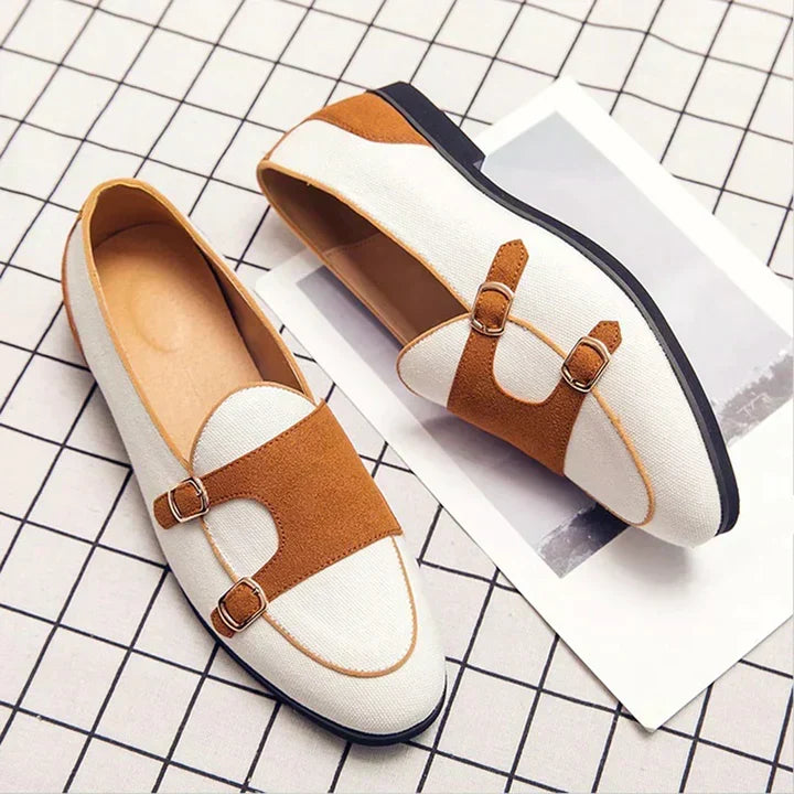 Loafers herr, eleganta — klassiska skor i läderimitation