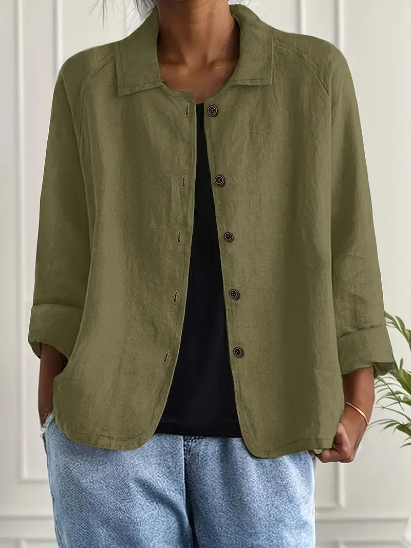 Skjortcardigan dam, lätt — klassisk kofta med knappar