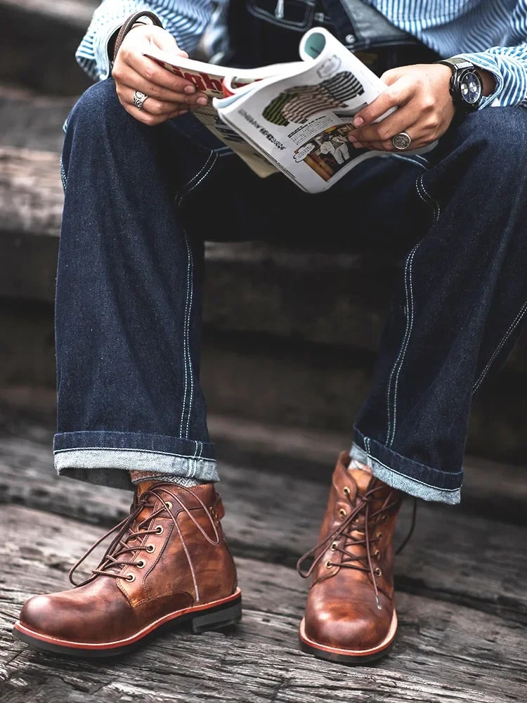 Vinterboots herr, textil — klassiska och varma för kalla dagar