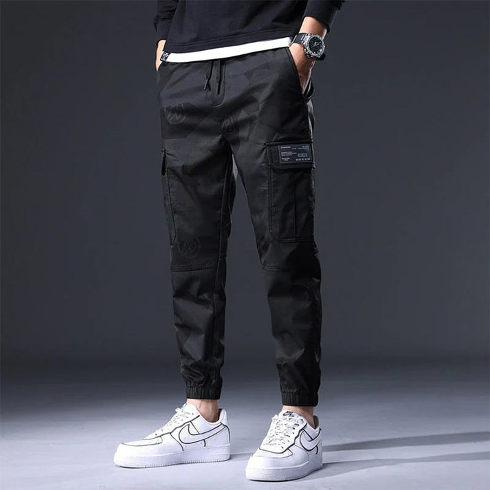 Kamouflagebyxor herr — street style-byxor i bomullsmix