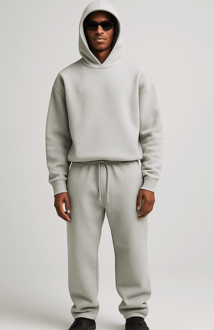 Träningsset herr — oversized hoodie och joggingbyxor