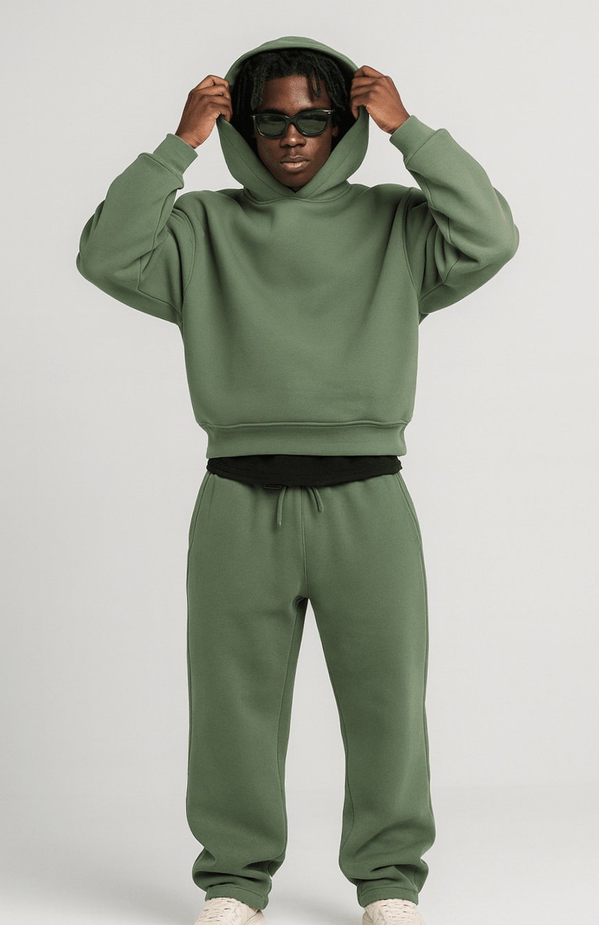 Träningsset herr — oversized hoodie och joggingbyxor