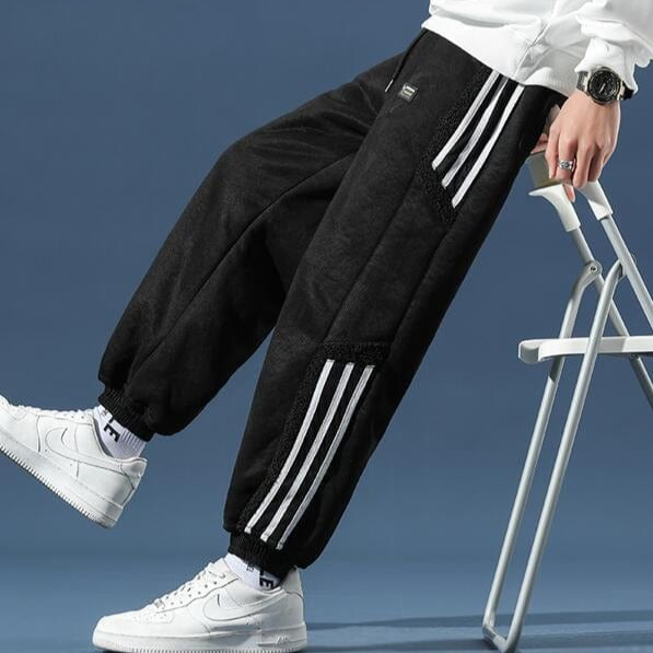 Joggingbyxa herr — ledig streetwear-passform med paneldetaljer