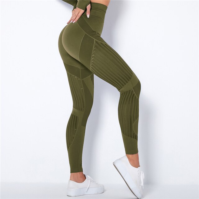 Leggings dam, kompression — formande träningsleggings