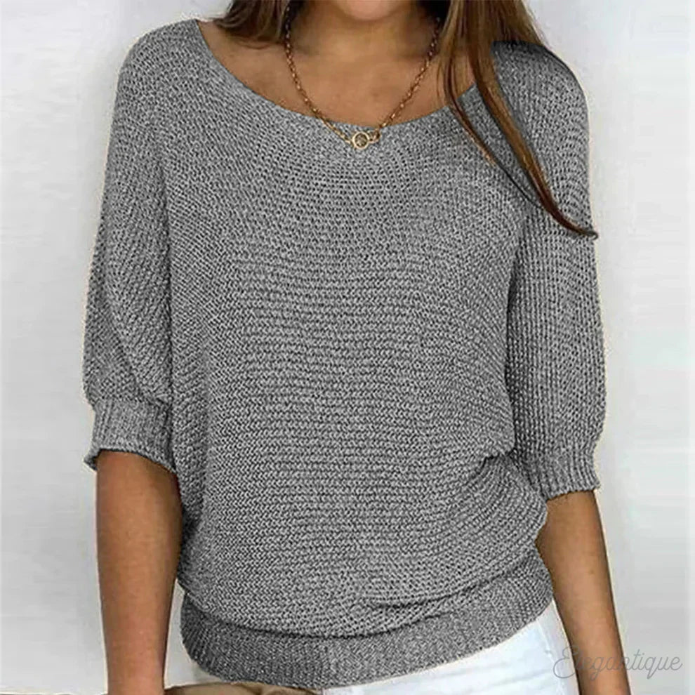 Stickad tröja dam — elegant och mjuk pullover, mångsidig
