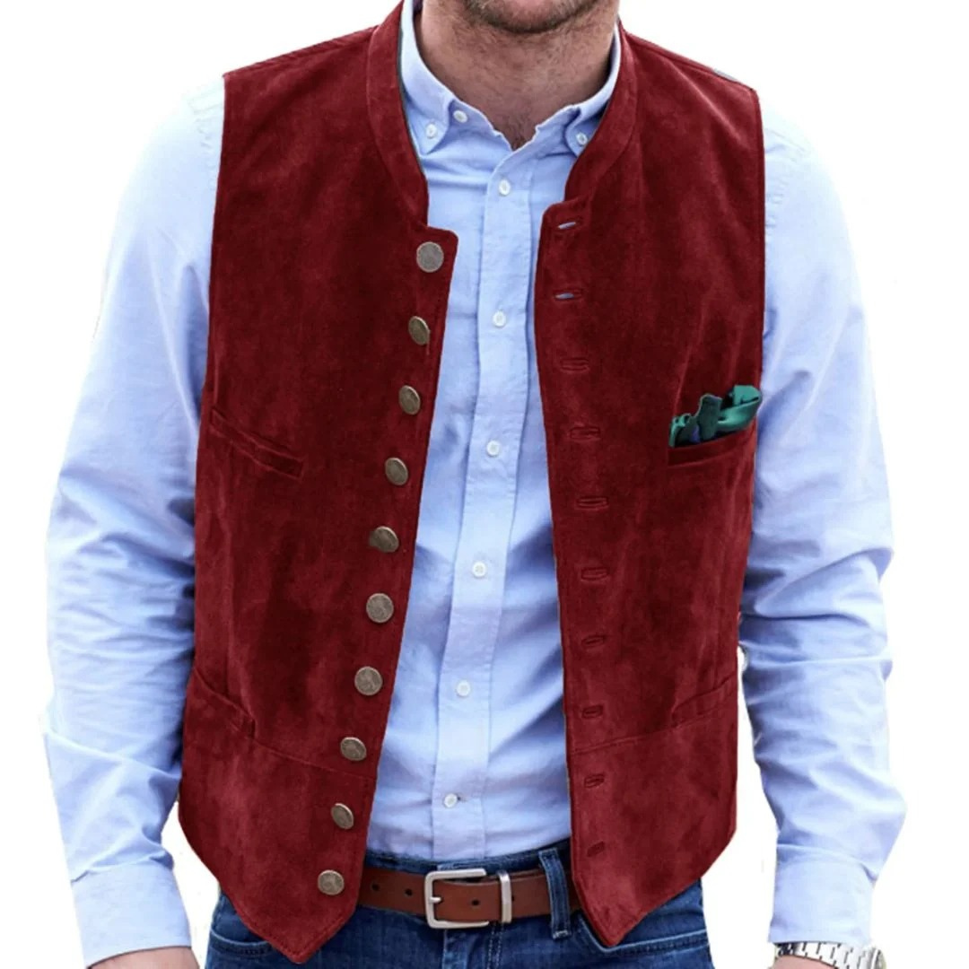 Trachtenväst herr med sammetslook — traditionell festväst