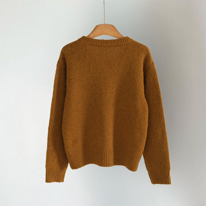 Stickad kofta dam, bekväm — mjuk cardigan i akryl