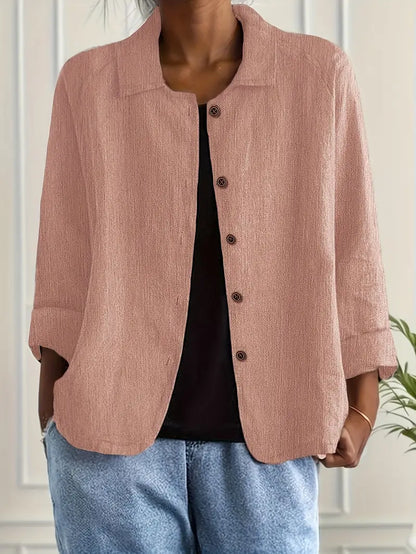 Skjortcardigan dam, lätt — klassisk kofta med knappar