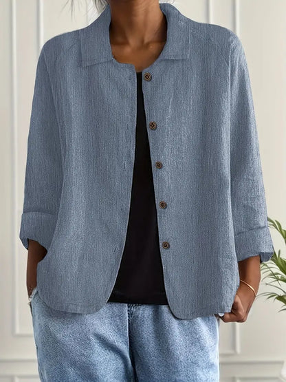 Skjortcardigan dam, lätt — klassisk kofta med knappar