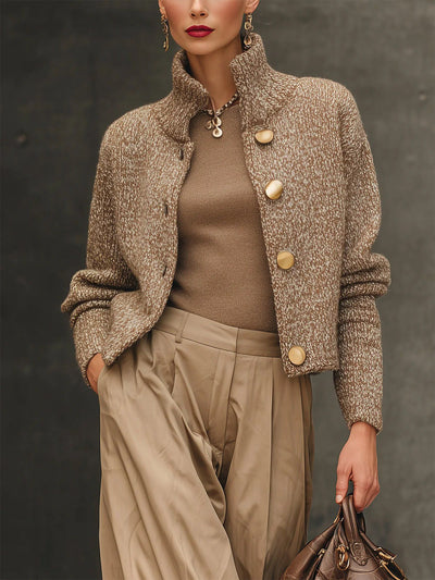 Stickad blazer dam — elegant kavaj i mjukt material