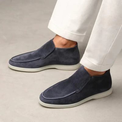 Loafers herr, slip-on — bekväma skor med gummisula