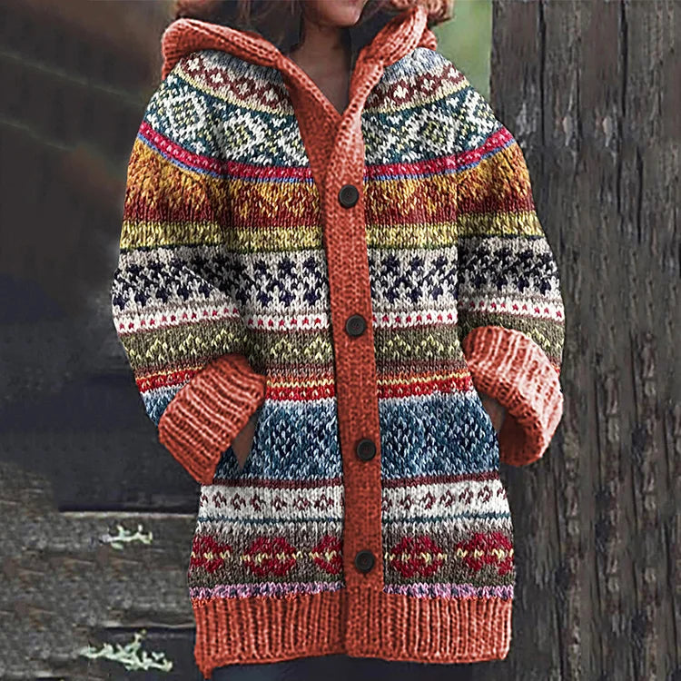 Stickad kofta dam, chic — mjuk cardigan i akryl