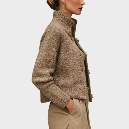 Stickad blazer dam — elegant kavaj i mjukt material