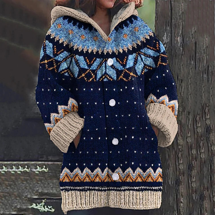 Stickad kofta dam, chic — mjuk cardigan i akryl