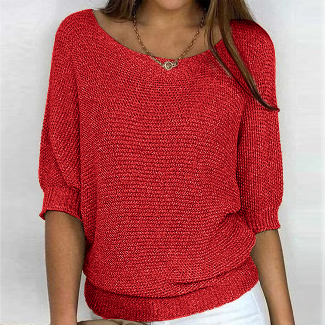 Stickad tröja dam — elegant och mjuk pullover, mångsidig